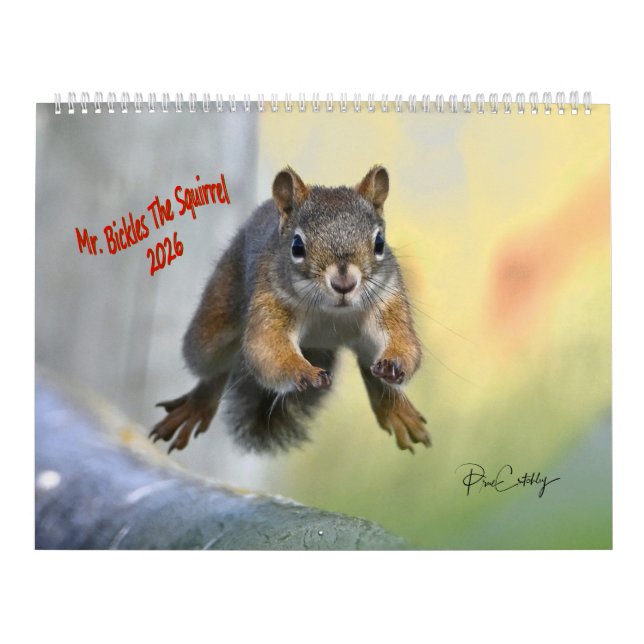Calendário 2026 do Sr. Bickles O Esquilo (Capa)