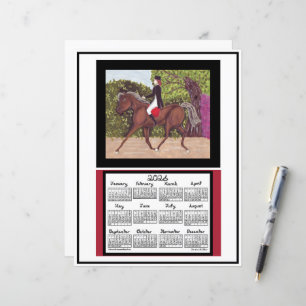 Calendário 2026 Dressage Cavalo Equino Fonte de Te