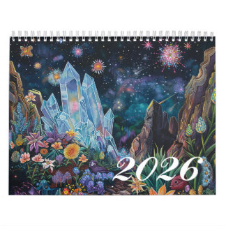 Calendário 2026 Enchanted Celestial Mystic Art Calendar
