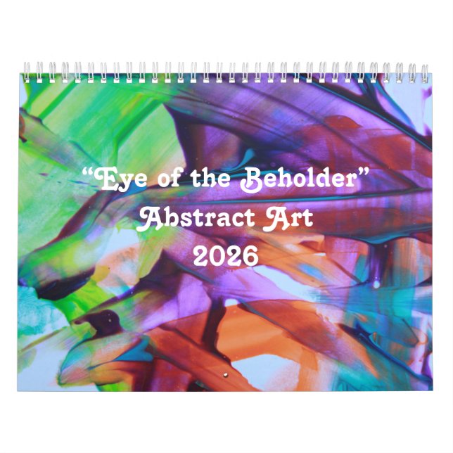 Calendário 2026 “Eye of the Beholder” Abstract Art Calendar (Capa)