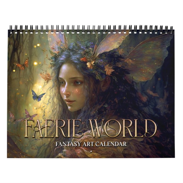 Calendário 2026 Faerie World 1 Fantasy Art Calendar (Capa)