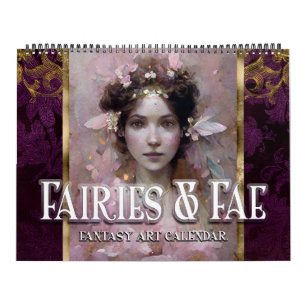 Calendário 2026 Fairies & Fae 1 Fantasy Art Calendar