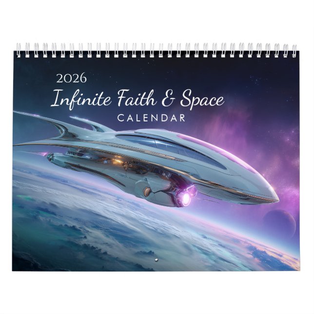 Calendário 2026 Faith Biblical Verse Space Wall Calendar  (Capa)