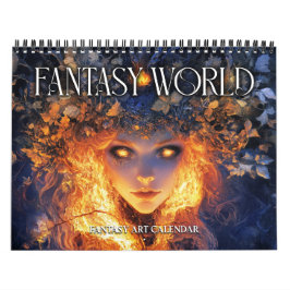 Calendário 2026 Fantasy World 2 Fantasy Art Calendar