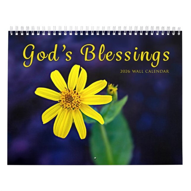 Calendário 2026 Flower Blessings Wall Calendar (Capa)