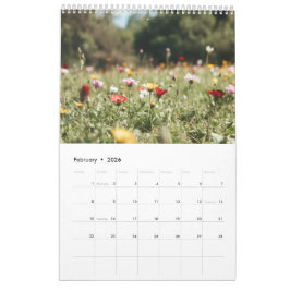 Calendário 2026 Flowers Calendar (Images created by Grok)