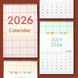 Calendário 2026 Fofo e Colorido