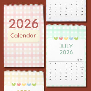 Calendário 2026 Fofo e Colorido