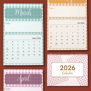 Calendário 2026 Fofo e Colorido