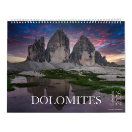 Calendário 2026 Foto da natureza e paisagem do Dolomites