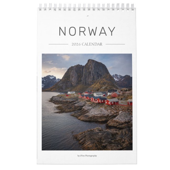 Calendário 2026 - Foto da paisagem da Noruega (Capa)