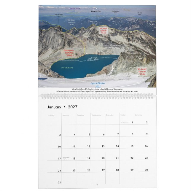 Calendário 2026 Geology Calendar (Jan 2027)