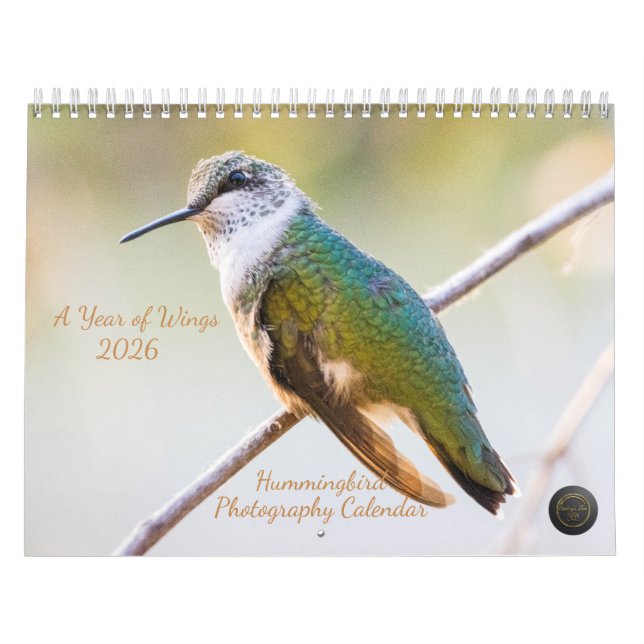 Calendário 2026 Hummingbird Photography: A Year of Wings (Capa)