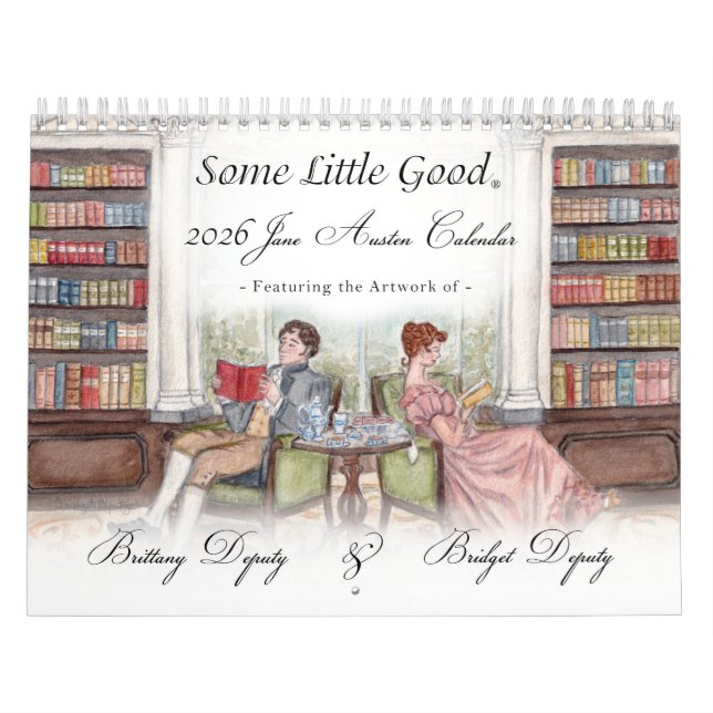 Calendário 2026 Jane Austen Watercolor Calendar (Capa)