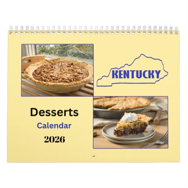 Calendário 2026 Kentucky Desserts 12 Month Calendar (Capa)