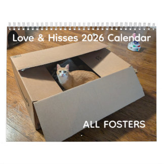 Calendário 2026 Love & Hisses Calendar - ALL FOSTERS