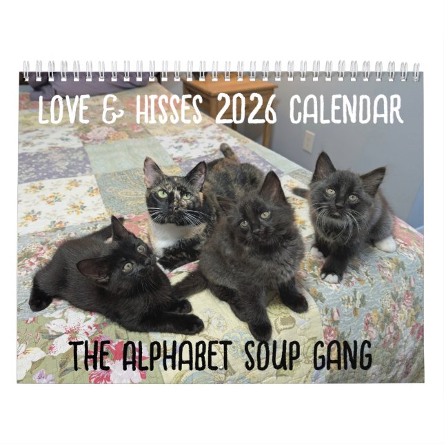 Calendário 2026 Love & Hisses Calendar - Alphabet Soup Gang (Capa)
