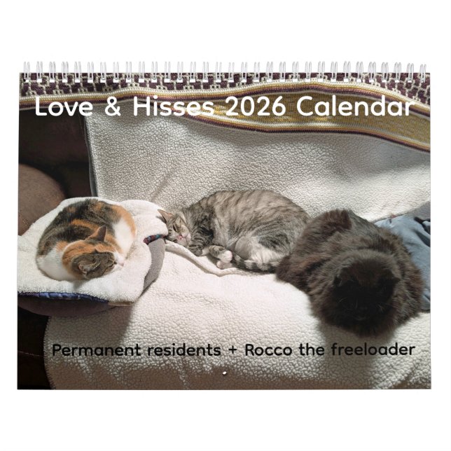 Calendário 2026 Love & Hisses Calendar - Permanent Residents (Capa)