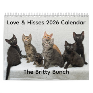 Calendário 2026 Love & Hisses Calendar - the Britty Bunch