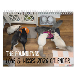 Calendário 2026 Love & Hisses Calendar - the Foundlings
