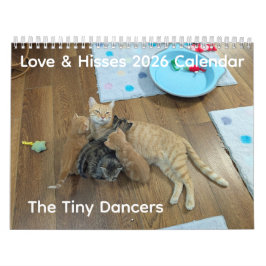 Calendário 2026 Love & Hisses Calendar - The Tiny Dancers