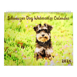 Calendário 2026 Miniature Schnauzer Dog Mama Owner Lover Gift