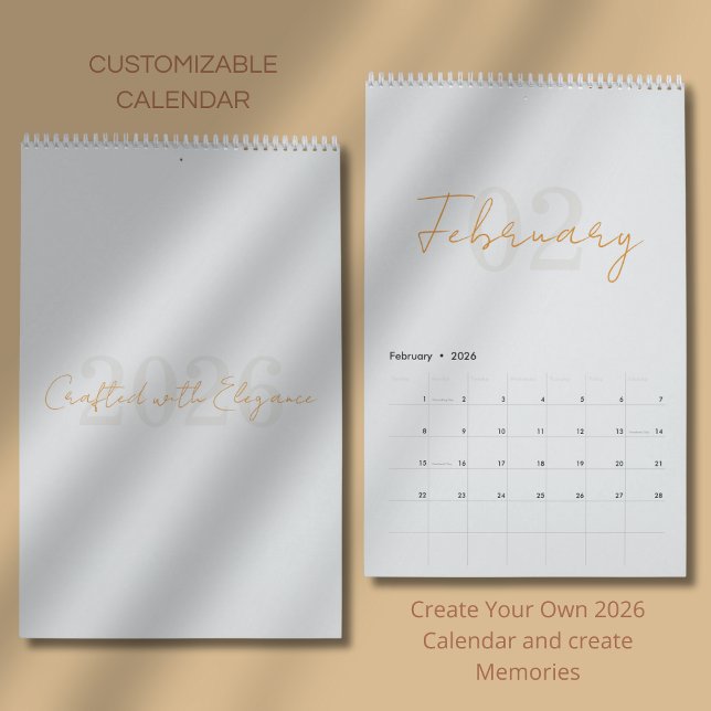 Calendário 2026 Moderno Simples e Elegante (Criador carregado)
