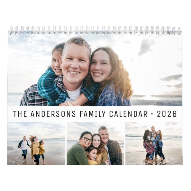 Calendário 2026 Personalizado Família Simples Minimalista  (Capa)