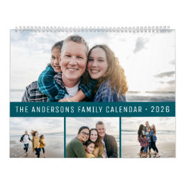 Calendário 2026 Personalized Family Simple Minimalist