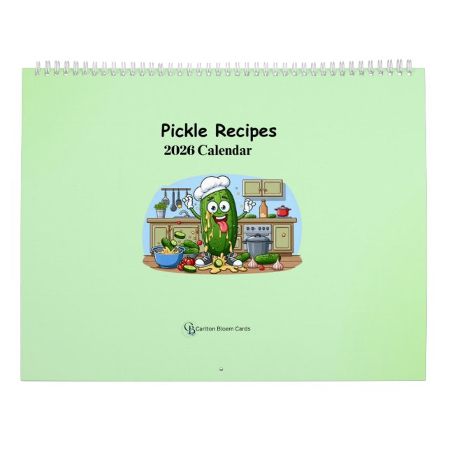 Calendário 2026 Pickle Calendar with Recipes (Verso)