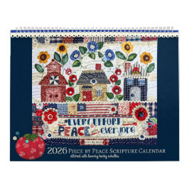 Calendário 2026 Piece by Peace Scripture Calendar