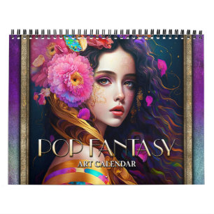 Calendário 2026 Pop Fantasy Surreal Women Art Calendar