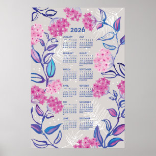 Calendário 2026 Poster Planta de Cera
