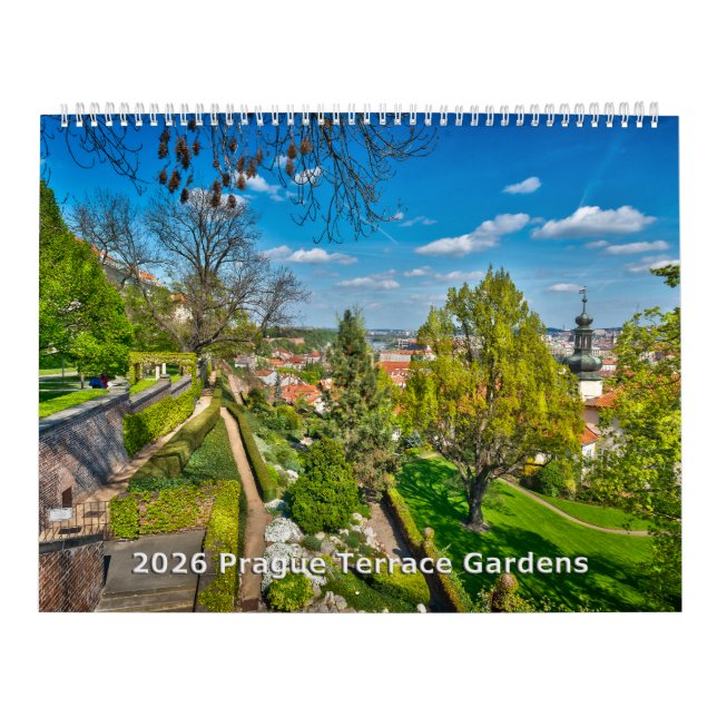 Calendário 2026 Prague - Terrace Gardens Calendar (Capa)