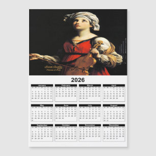 Calendário 2026 Santa Cecília Padroeira da Música