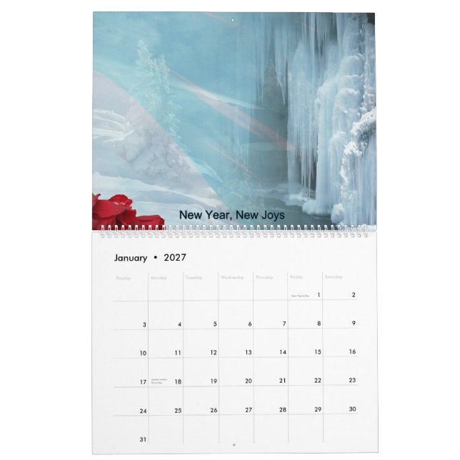 Calendário 2026 Scenic Seasons Monthly Wall Calendar (Jan 2027)