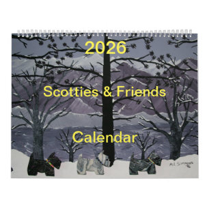 Calendário 2026 Scotties and Friends