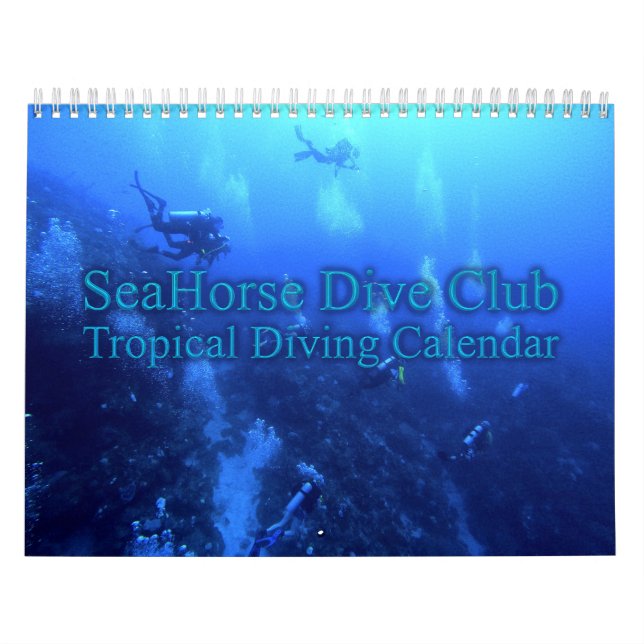 Calendário 2026 SeaHorse Dive Club Tropical Diving Calendar (Capa)