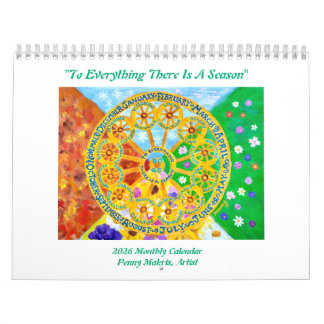 Calendário 2026 Seasonal Monthly Calendar