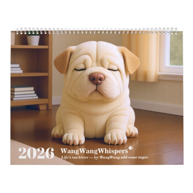 Calendário 2026 Shar Pei Puppy by WangWang (Capa)
