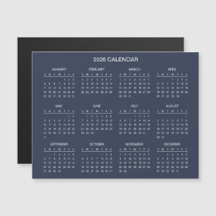 Calendário 2026 Simples Mas Elegante   Ímã