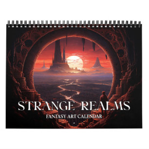 Calendário 2026 Strange Realms 4 Fantasy Art Calendar