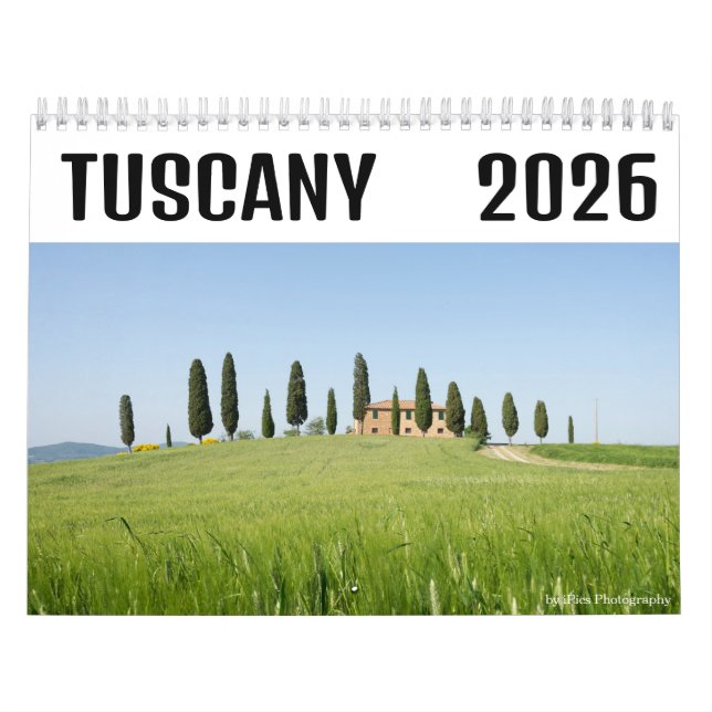 Calendário 2026 Tuscany landscape photography  (Capa)