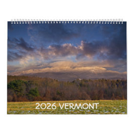 Calendário 2026 Vermont Calendar