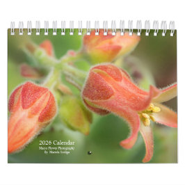 Calendário 2026 Wall Calendar Flowers in Macro Photography