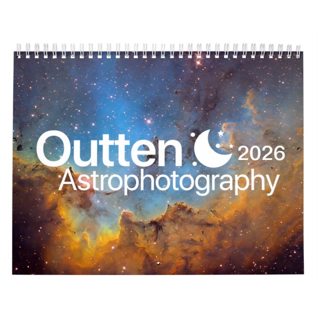Calendário 2026 Year Of Space Outten Astrophotography Calenda (Capa)