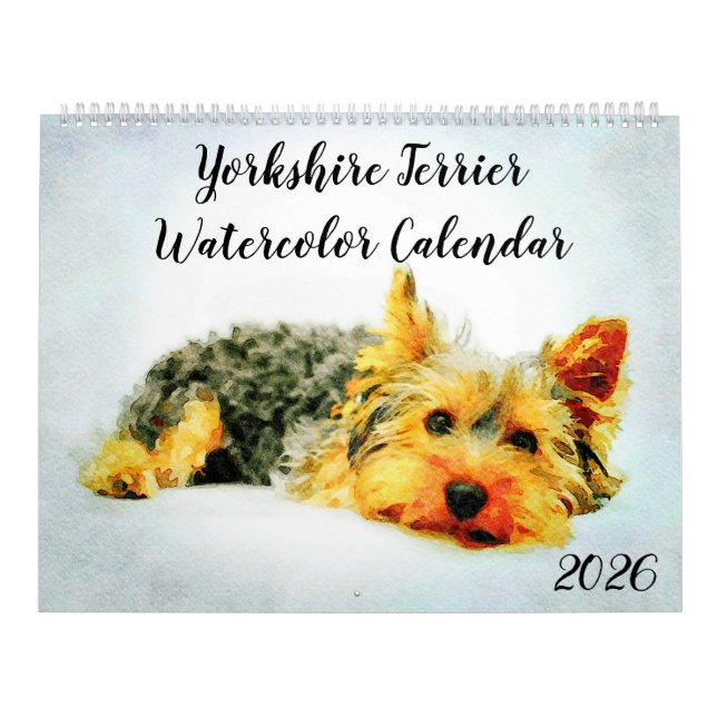 Calendário 2026 Yorkshire Terrier Dog Lover Owner Yorkie Mama (Capa)