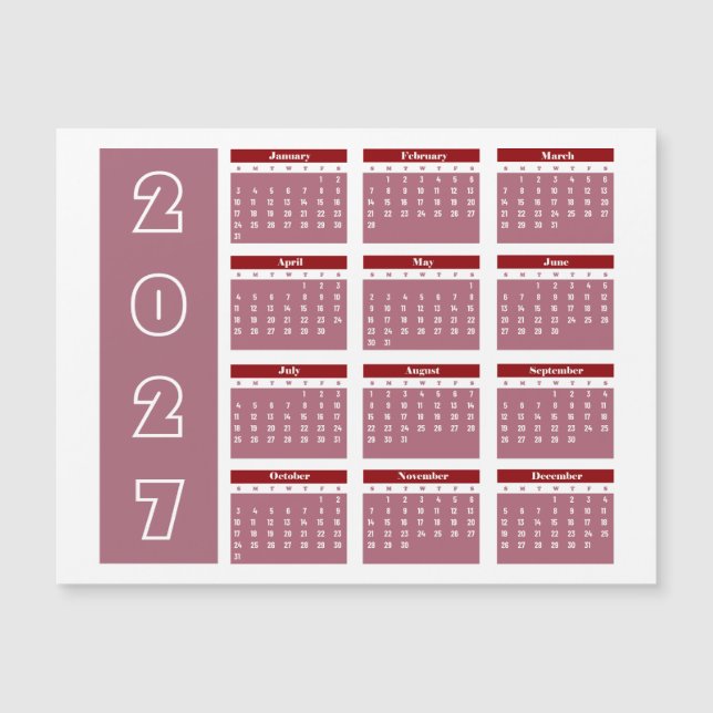 Calendário 2027 (Frente)