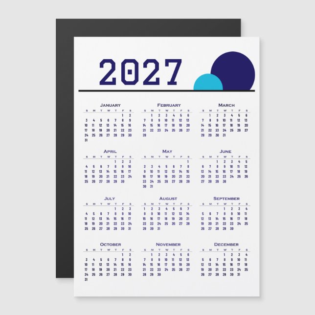 Calendário 2027 (Frente/Verso)