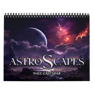Calendário 2027 Astroscapes Ficção Científica Paisagem do Esp